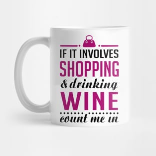 Shopping and Wine Mug